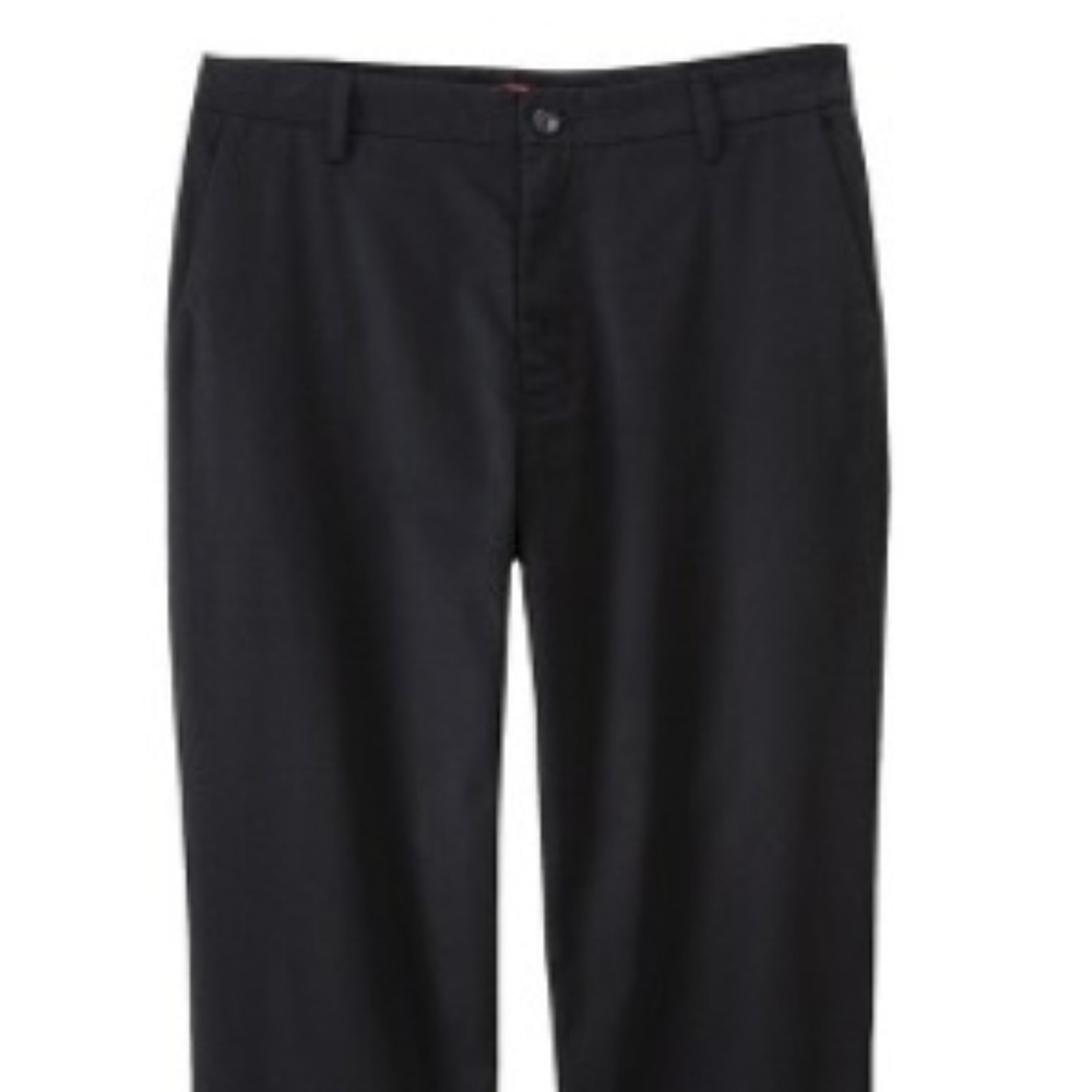 NWT Mens MERONA dress pants 40x32 flat front cotton/poly blend -  black